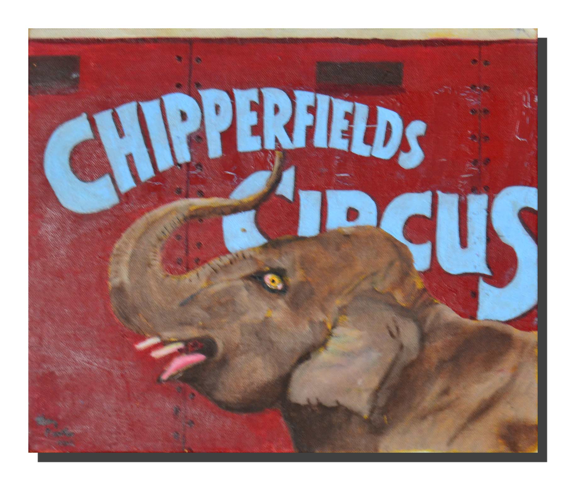 chipperfields_elephant_40x33_DS Chipperfield's Elephant & Wagon. 40" x 33"