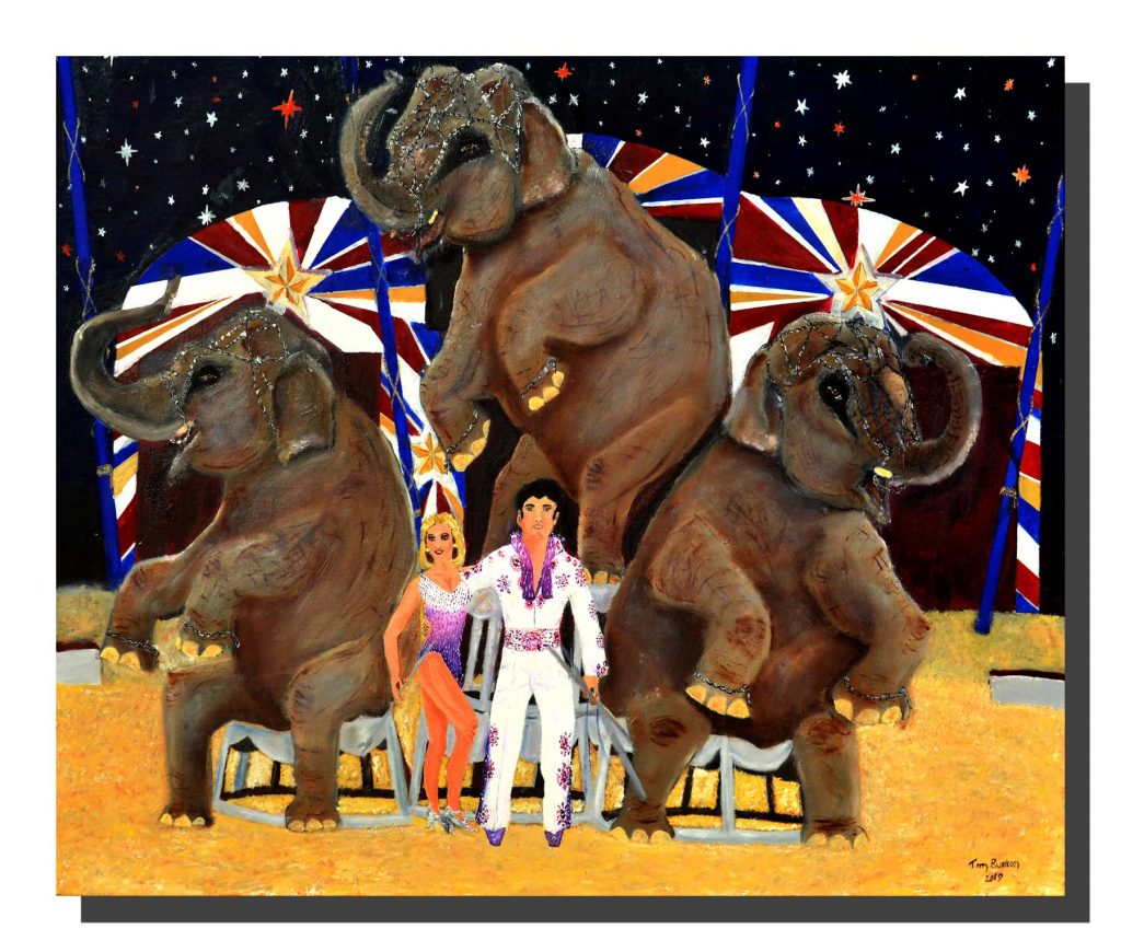 Billy & Ingrid Smart's Elephants. 30" x 25"