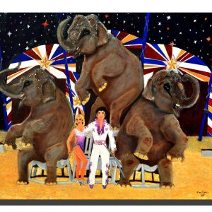 Billy & Ingrid Smart's elephants. 40" x 33"