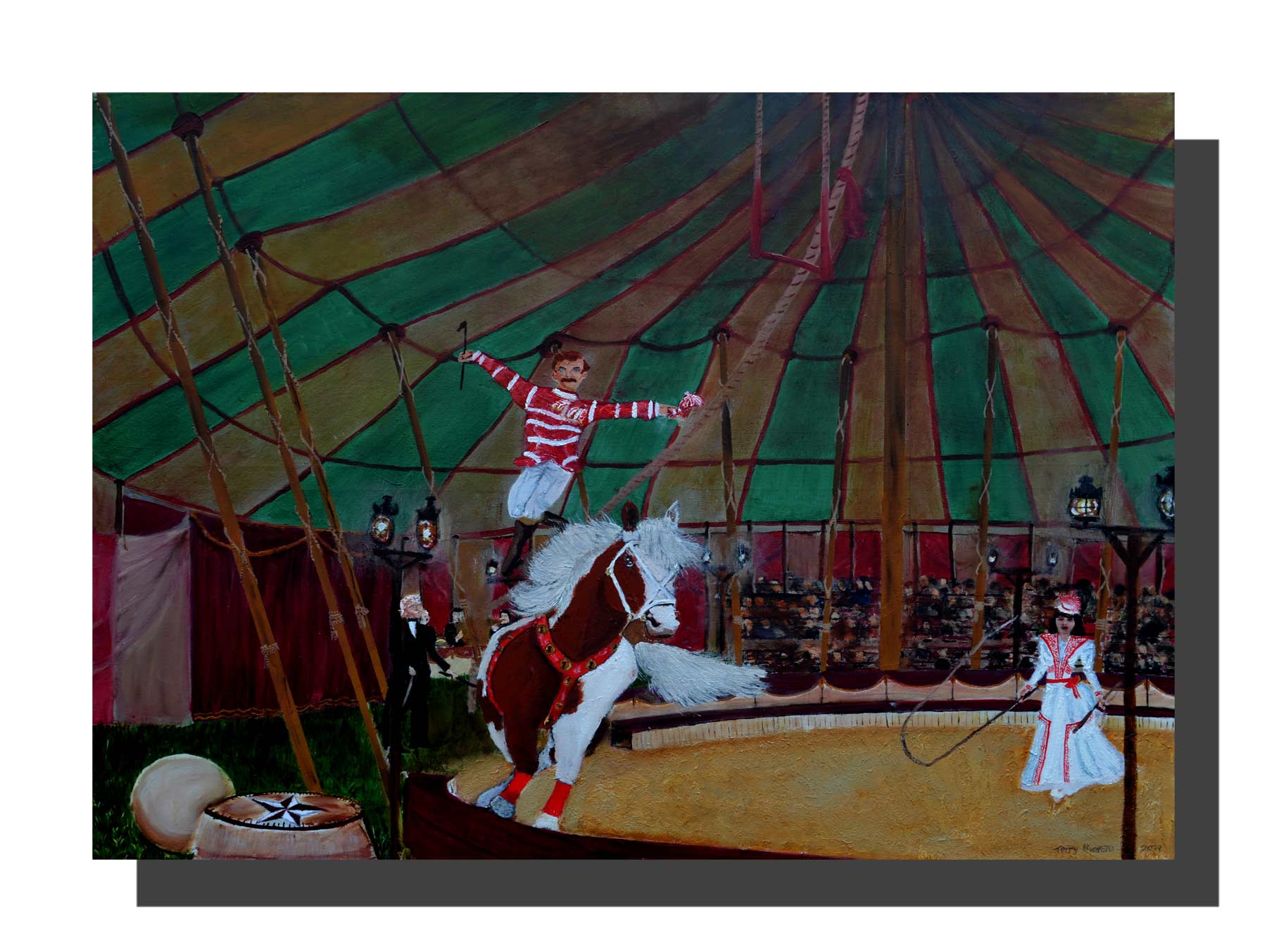 G_Fossett_III_riding_act_A4_DS Sir Robert Fossett Rider. Original oil painting 30" x 20". painted on canvas board.